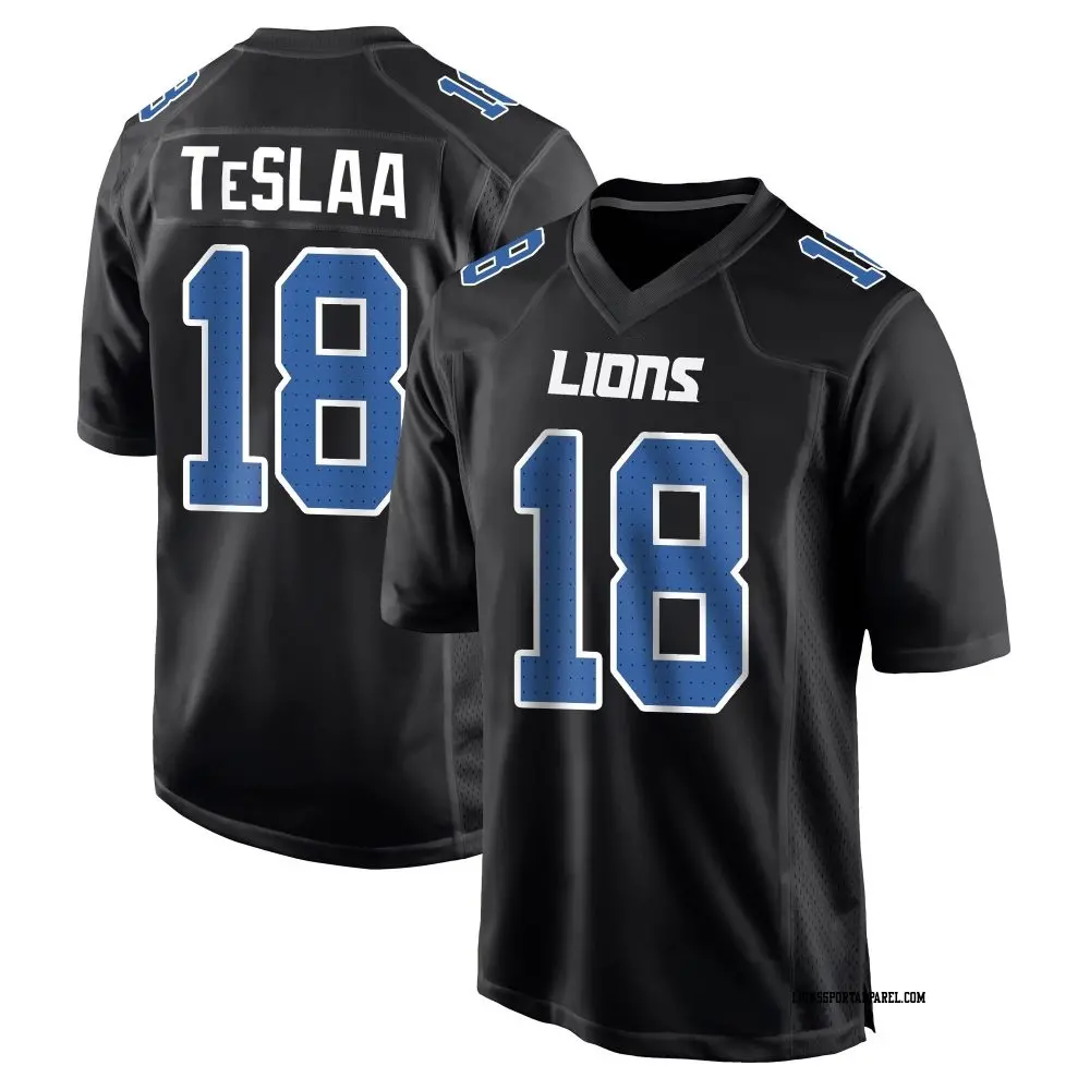 Game Black Women's Isaac TeSlaa Detroit Lions Alternate 2nd Jersey