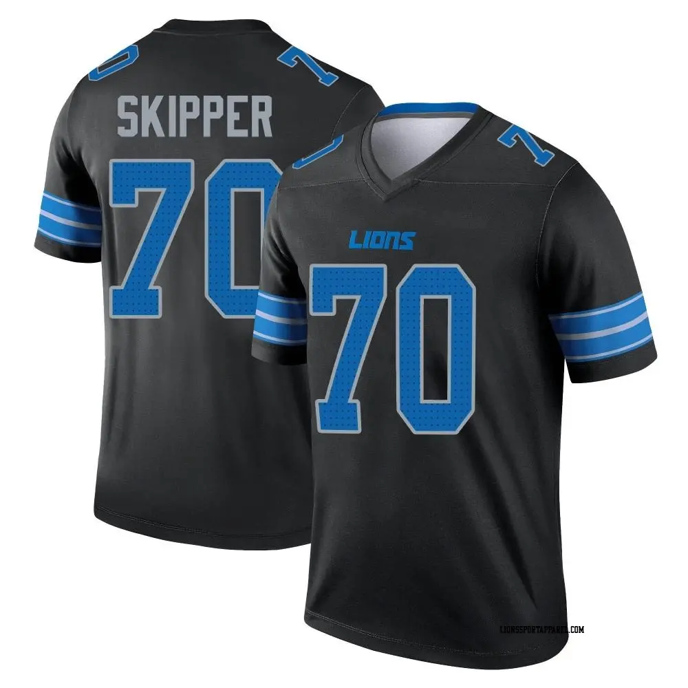 detroit lions gear Legend Black Men's Dan Skipper Detroit Lions Jersey
